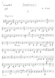 Partition trompette 2 (en C), Symphony en C Major, Bizet, Georges