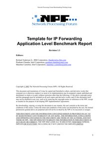 IP Benchmark Report Rev 1.4 - Proposed No Tunnel