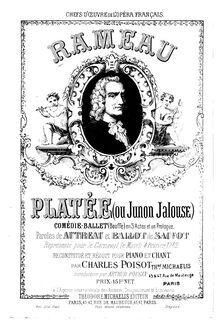 Partition complète, Platée, Comédie lyrique en trois actes et un prologue par Jean-Philippe Rameau
