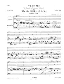Partition complète, Piano Trio, Piano Trio No.2, G major, Mozart, Wolfgang Amadeus par Wolfgang Amadeus Mozart