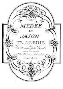 Partition Title et Airs á Jouer, Médée et Jason, Salomon, Joseph-François