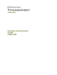 Partition complète, Allegro vivo, C minor, Tchaikovsky, Pyotr
