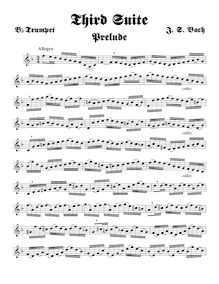 Partition complète, violoncelle  No.3, C major, Bach, Johann Sebastian
