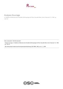 Analyse d ouvrage  ; n°1 ; vol.4, pg 135-137