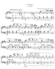 Partition complète, Estampes, Debussy, Claude