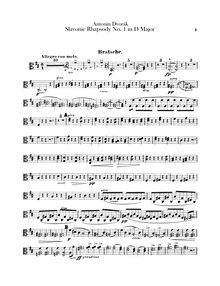 Partition altos, Slavonic Rhapsodies, Slovanské rapsodie, Dvořák, Antonín par Antonín Dvořák