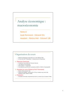 Chapitre 1 - Analyse économique : macroéconomie