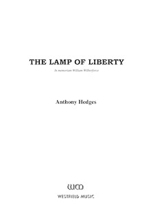 Partition complète, pour Lamp of Liberty, Hedges, Anthony