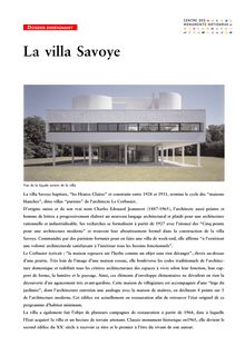 Dossier enseignants: La Villa Savoye