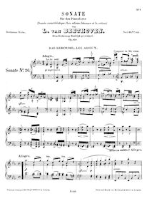 Partition complète, Piano Sonata No.26, Les Adieux/Das Lebewohl