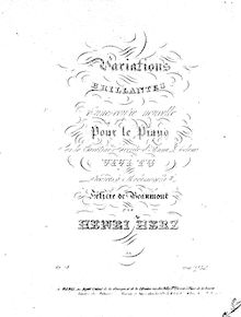 Partition complète, Variations Brillantes d une Coupe nouvelle, Op.78