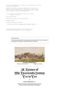 A History of the Nineteenth Century, Year by Year - Volume Two (of Three)