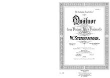 Partition parties complètes, corde quatuor No.1, Op.2, C major, Stenhammar, Wilhelm