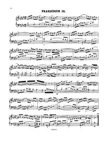 Partition Prelude et Fugue No.9 en E major, BWV 854, Das wohltemperierte Klavier I par Johann Sebastian Bach