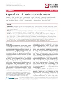 A global map of dominant malaria vectors