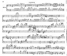 Partition complète, Theme et Variations, B♭ major, Weyse, Christoph Ernst Friedrich