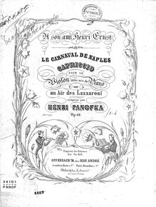 Partition de violon, Le Carnaval de Naples, Capriccio sur un air des Lazzaroni