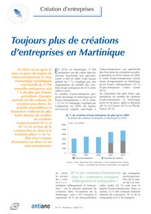 Toujours plus de créations d entreprises en Martinique