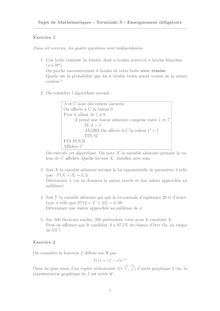 Bac blanc 2014 de mathématiques pour la série S