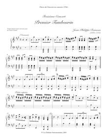 Partition complète, Pièces de clavecin en Concert, Concerted Harpsichord Works par Jean-Philippe Rameau