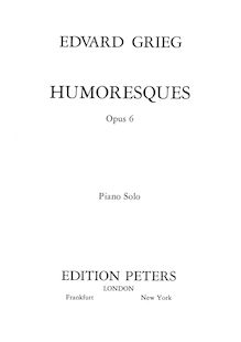 Partition complète (scan), 4 Humoresques Op.6, Grieg, Edvard