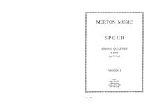 Partition parties complètes, 3 corde quatuors, Op.74, Spohr, Louis par Louis Spohr