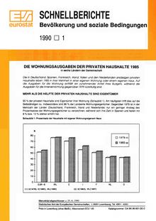 SCHNELLBERICHTE Bevölkerung und soziale Bedingungen. 1990 1