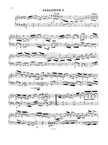 Partition Prelude et Fugue No.5 en D major, BWV 874, Das wohltemperierte Klavier II