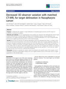 Decreased 3D observer variation with matched CT-MRI, for target delineation in Nasopharynx cancer