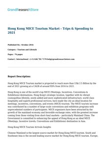 Hong Kong MICE Tourism Market - Trips & Spending to 2021
