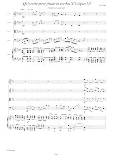 Partition , Allegro, Piano quintette No.1, Plante, Cyril