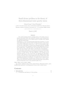 Small divisor problem in the theory of three dimensional water gravity waves
