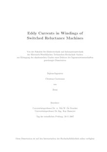 Eddy currents in windings of switched reluctance machines [Elektronische Ressource] / Christian Carstensen