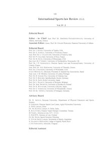 International Sports law Review