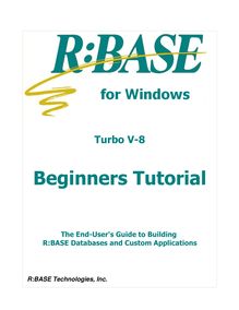 R:BASE Turbo V-8 Beginners Tutorial