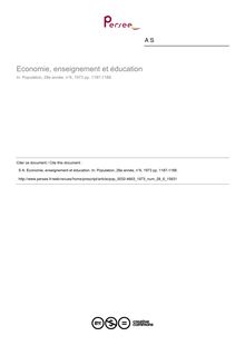 Economie, enseignement et éducation - article ; n°6 ; vol.28, pg 1187-1188