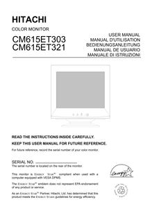 Notice Moniteurs Hitachi  CM615ET303