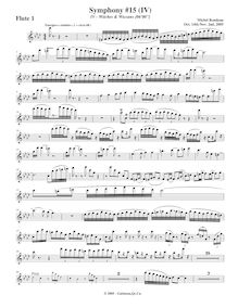 Partition flûte 1, Symphony No.15  Black Halloween , F minor, Rondeau, Michel