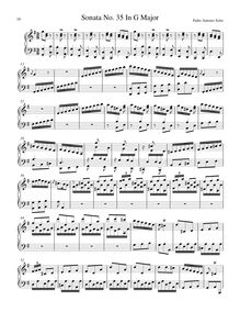 Partition Sonata R.35 en G major, clavier sonates R.31–40, Soler, Antonio