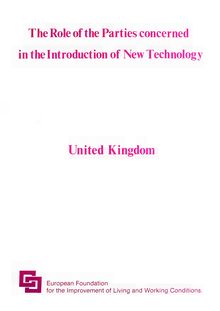 The role of the parties concerned in the introduction of new technology