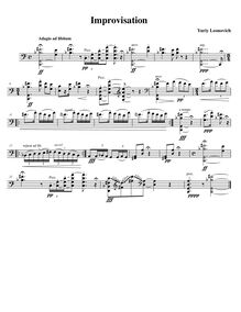 Partition violoncelle Solo, Improvisation, Leonovich, Yuriy