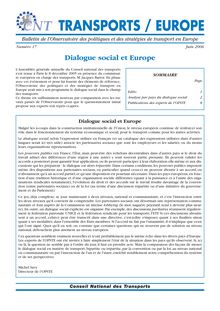 Dialogue social et Europe.