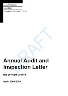 Annual Audit and Inspection Letter IOW  final 