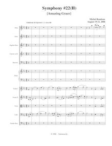 Partition , Amazing Grace, Symphony No.22, C minor, Rondeau, Michel