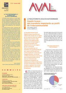 La fiscalité directe locale en Haute-Normandie - Impôts locaux : des transferts importants au profit de l intercommunalité