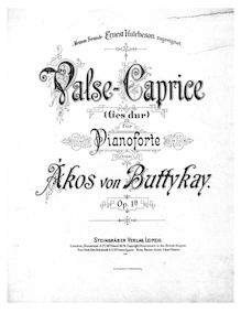 Partition complète, Valse-Caprice, G♭ major, Buttykay, Ákos