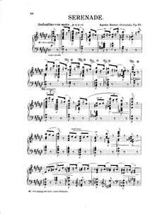 Partition complète, Serenade, F♯ major, Backer-Grøndahl, Agathe