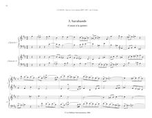 Partition , Sarabande (Canon à la 5te),  No.2, Overture, B minor