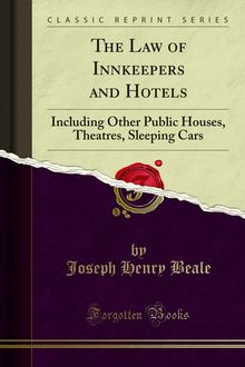 Law of Innkeepers and Hotels