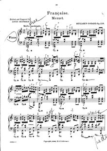 Partition No.1 - Française (Menuet), Lanterne Magique, , partie IV, Op.110